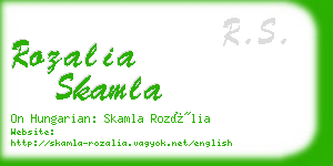 rozalia skamla business card